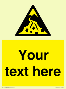 Custom Warning: Debris flow zone